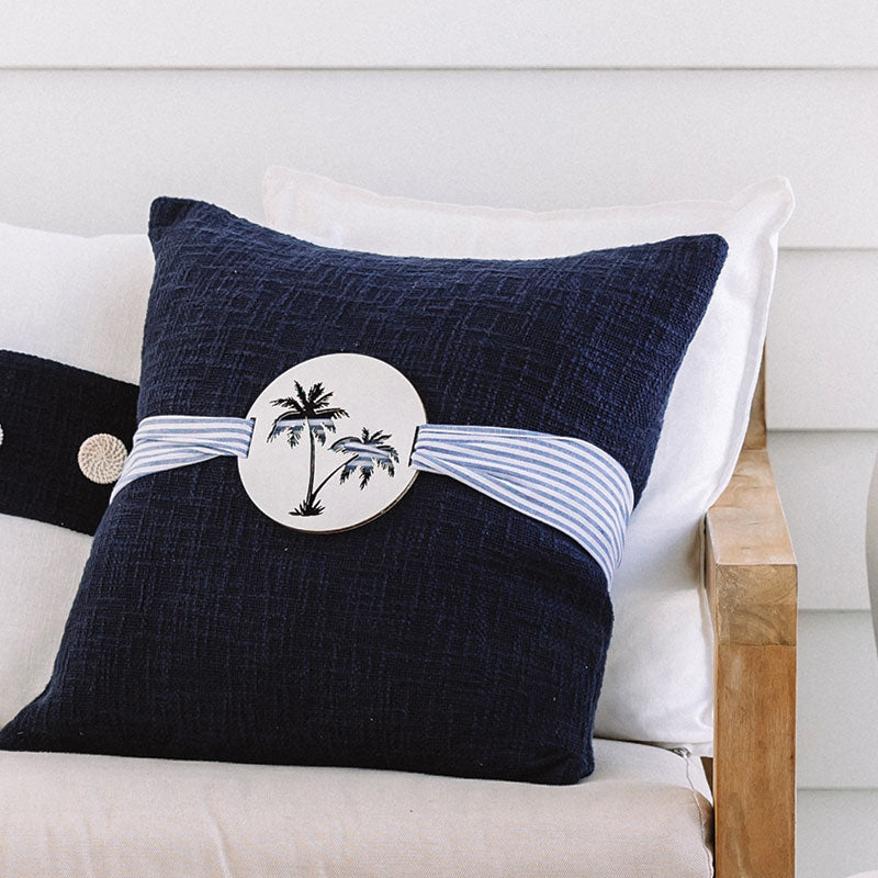 BLUE PALM CUSHIONS