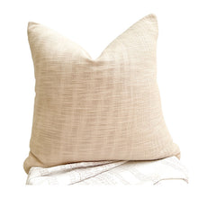 Load image into Gallery viewer, Our natural cushions are perfect texture cushion to style a bed or to use as a sofa cushion. Cushion covers 50x50 - Square cushion covers

